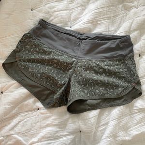 Lululemon Green Leopard Shorts